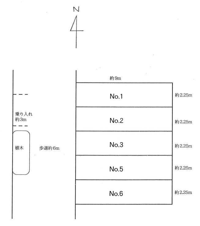 徳川駐車場の駐車配置図