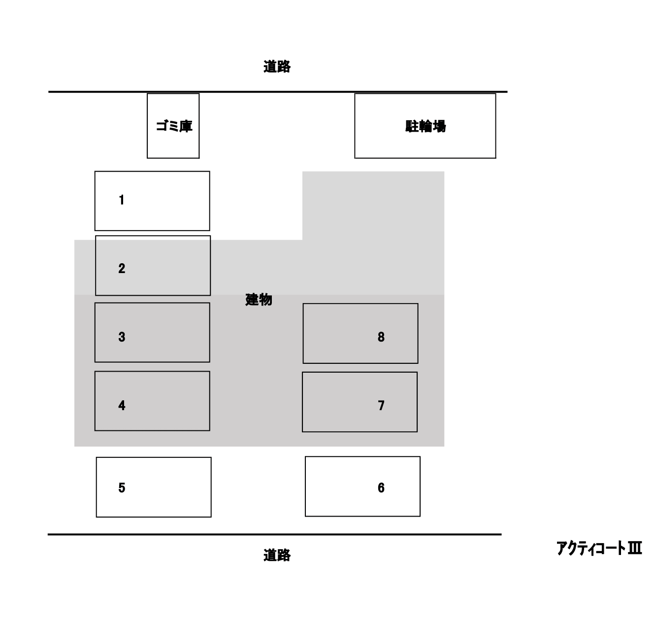 アクティコートⅢの駐車配置図