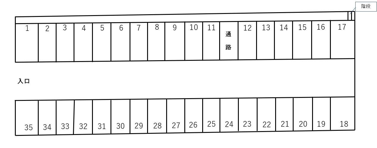 久保田月極駐車場の駐車配置図