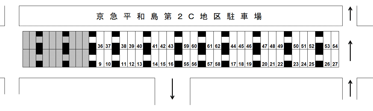 京急平和島第2C地区の駐車配置図