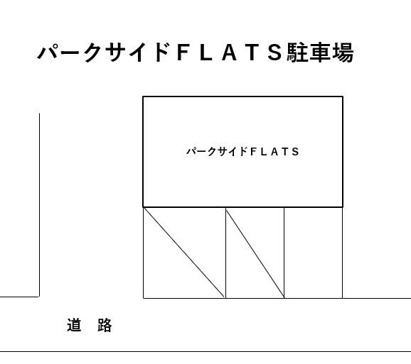 パークサイドFLATS駐車場の駐車配置図