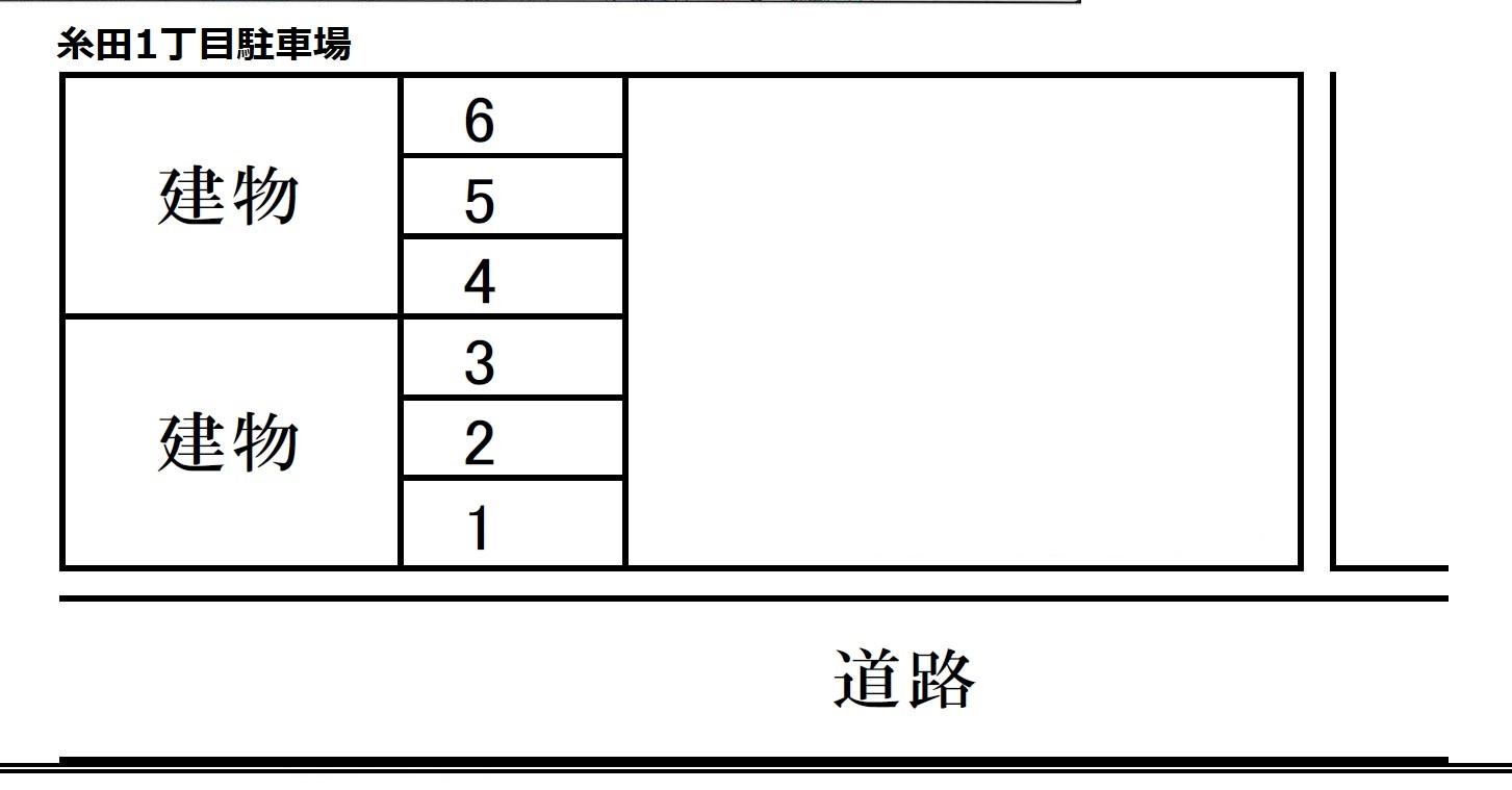糸田1丁目駐車場の駐車配置図