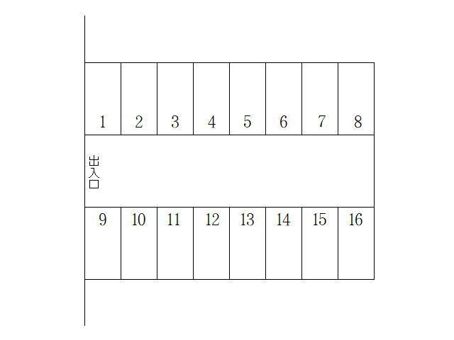 高柳パーキングの駐車配置図