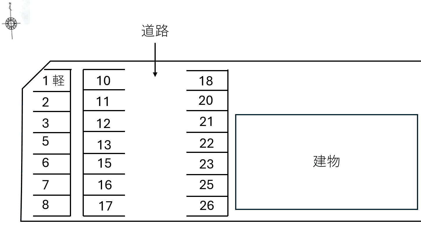 美園町駐車場の駐車配置図