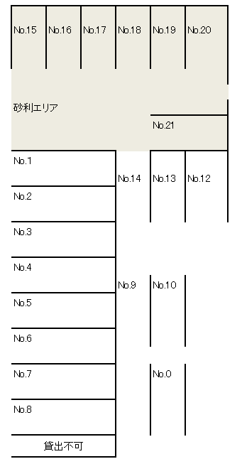 柳内駐車場の駐車配置図