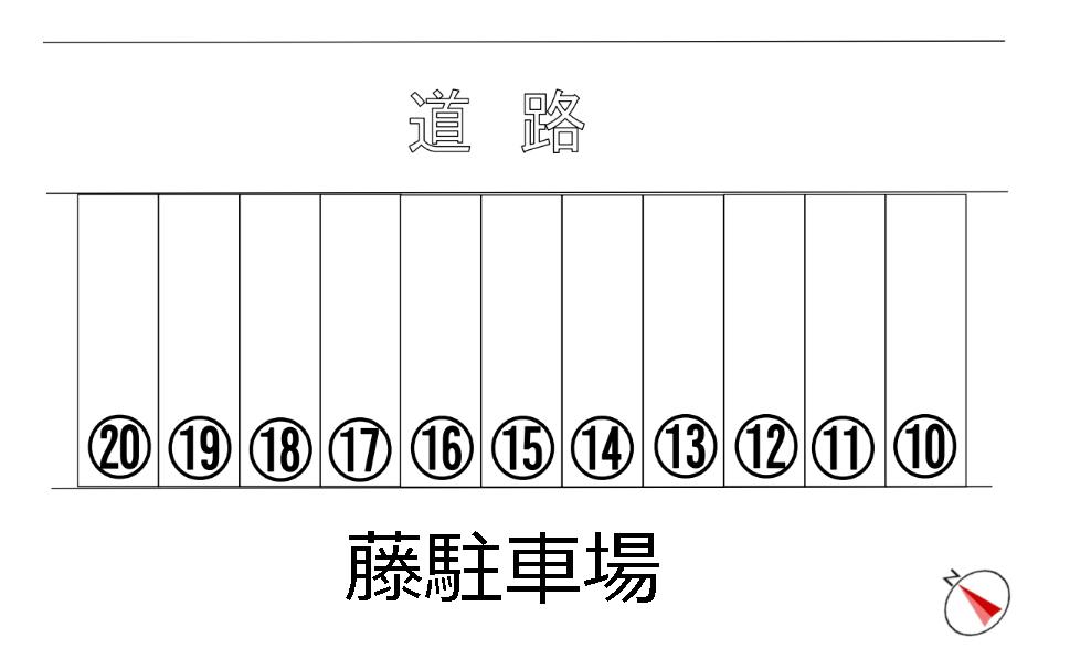 藤駐車場の駐車配置図