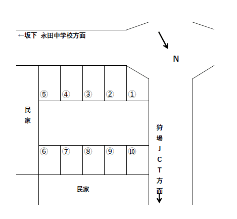 山本パーキングの駐車配置図