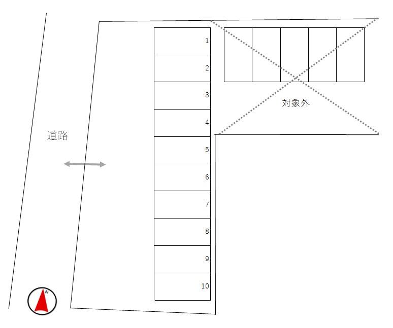 すえひろパーク新堀の駐車配置図