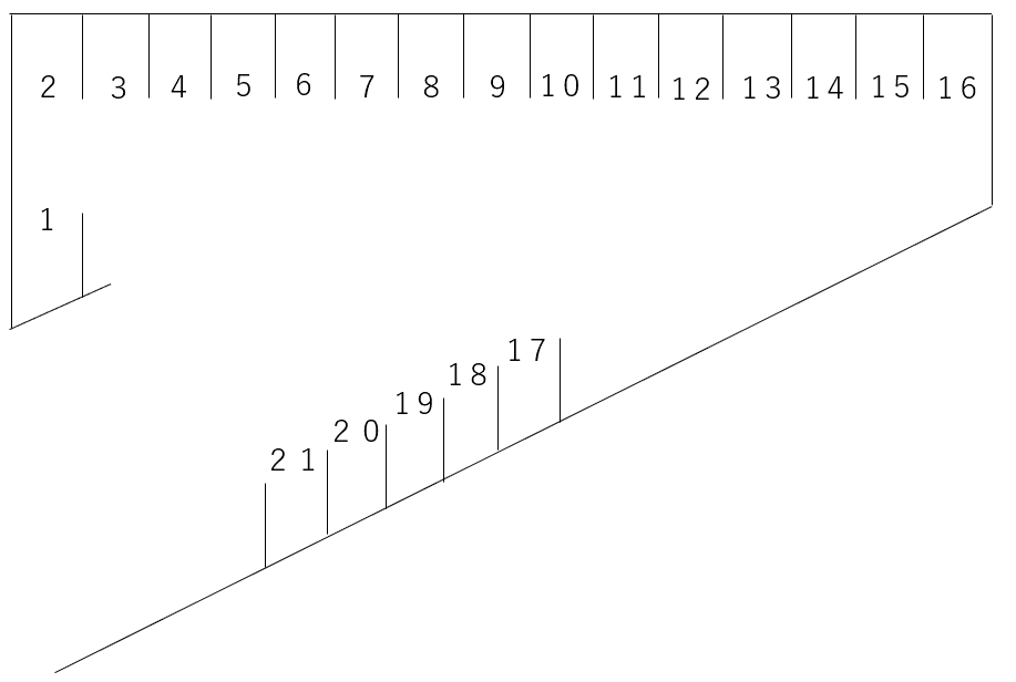 丸上駐車場の駐車配置図