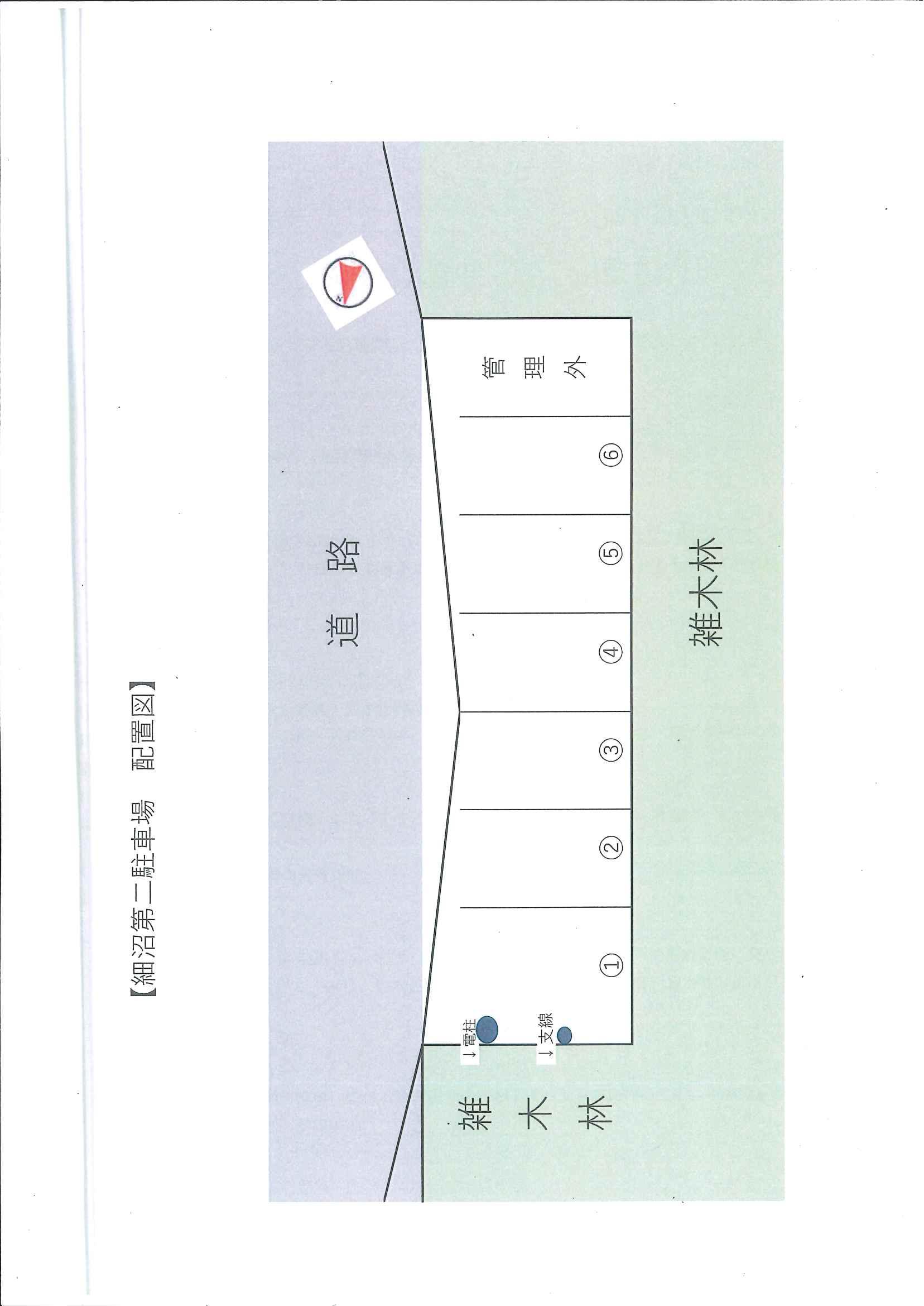 原市・細沼第二駐車場の駐車配置図