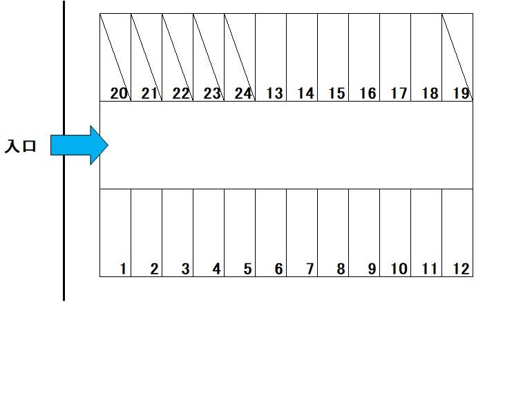 大林駐車場の駐車配置図