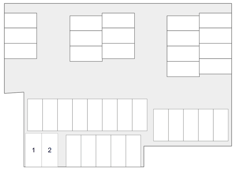 市岡駐車場の駐車配置図