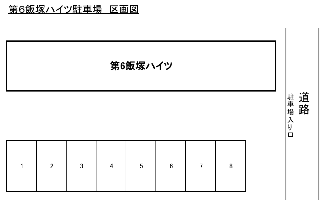 第6飯塚駐車場の駐車配置図
