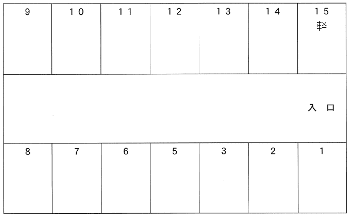 松原パーキングの駐車配置図