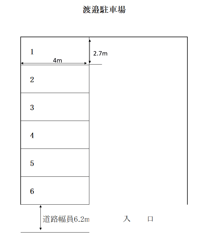 渡邉駐車場の駐車配置図