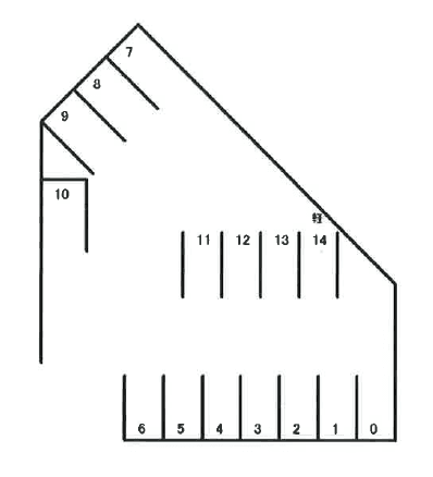 武久パーキングの駐車配置図