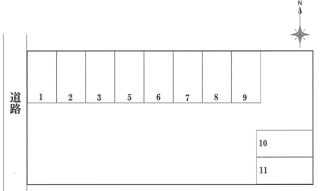 元町 堀田駐車場の駐車配置図