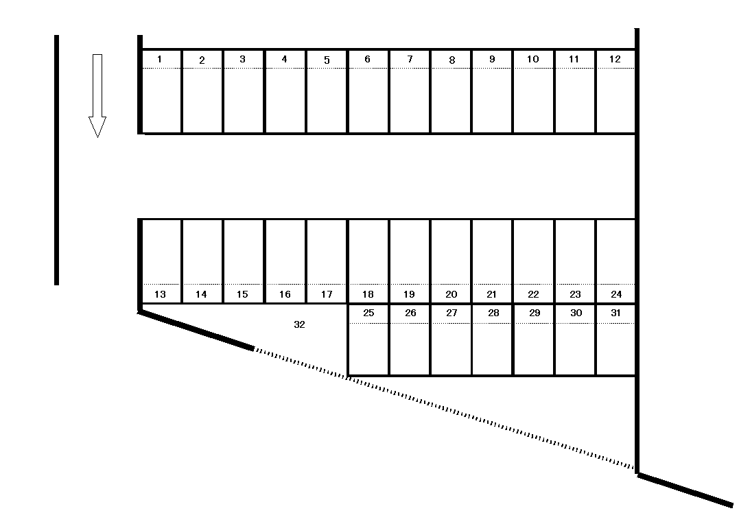 中村野口橋駐車場の駐車配置図