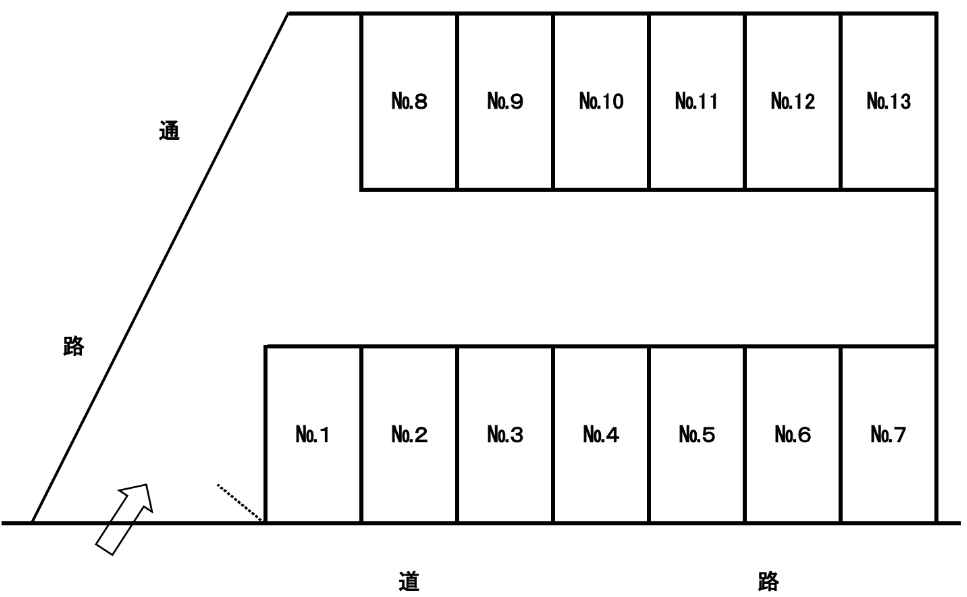 清水駐車場の駐車配置図