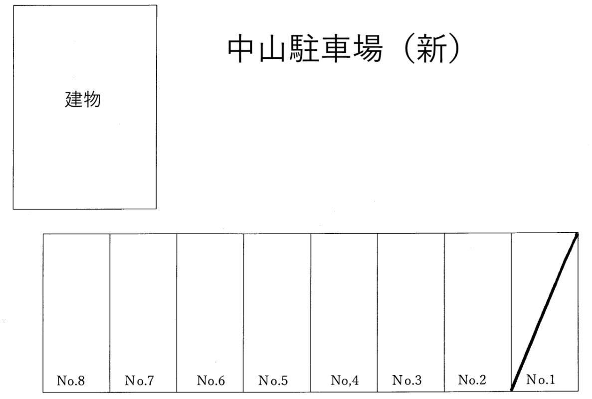 中山駐車場(新)の駐車配置図