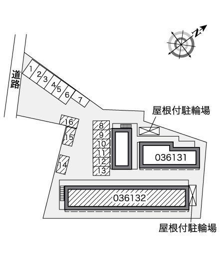 福岡大学前B(36132)の駐車配置図
