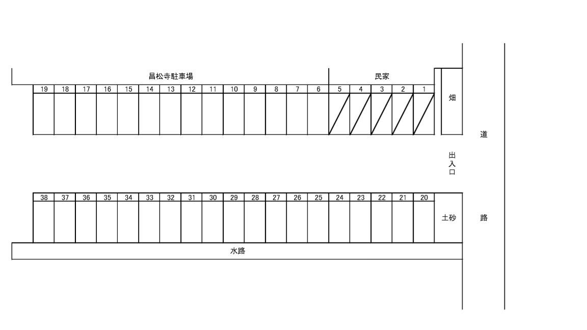 稲葉井野駐車場の駐車配置図
