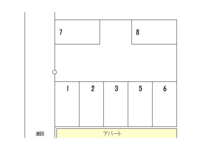Dream Flower 駐車場の駐車配置図