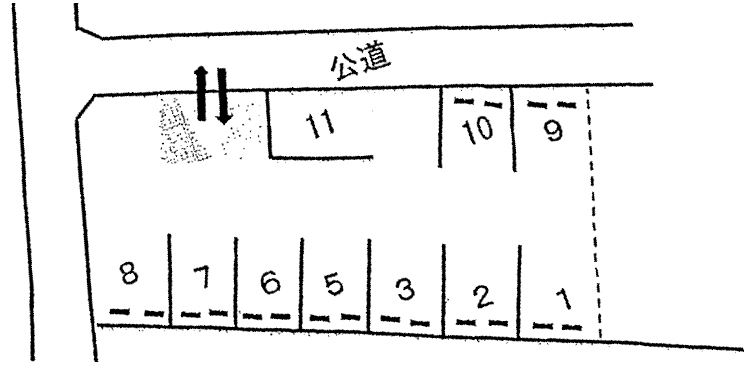 六名三丁目パーキングの駐車配置図