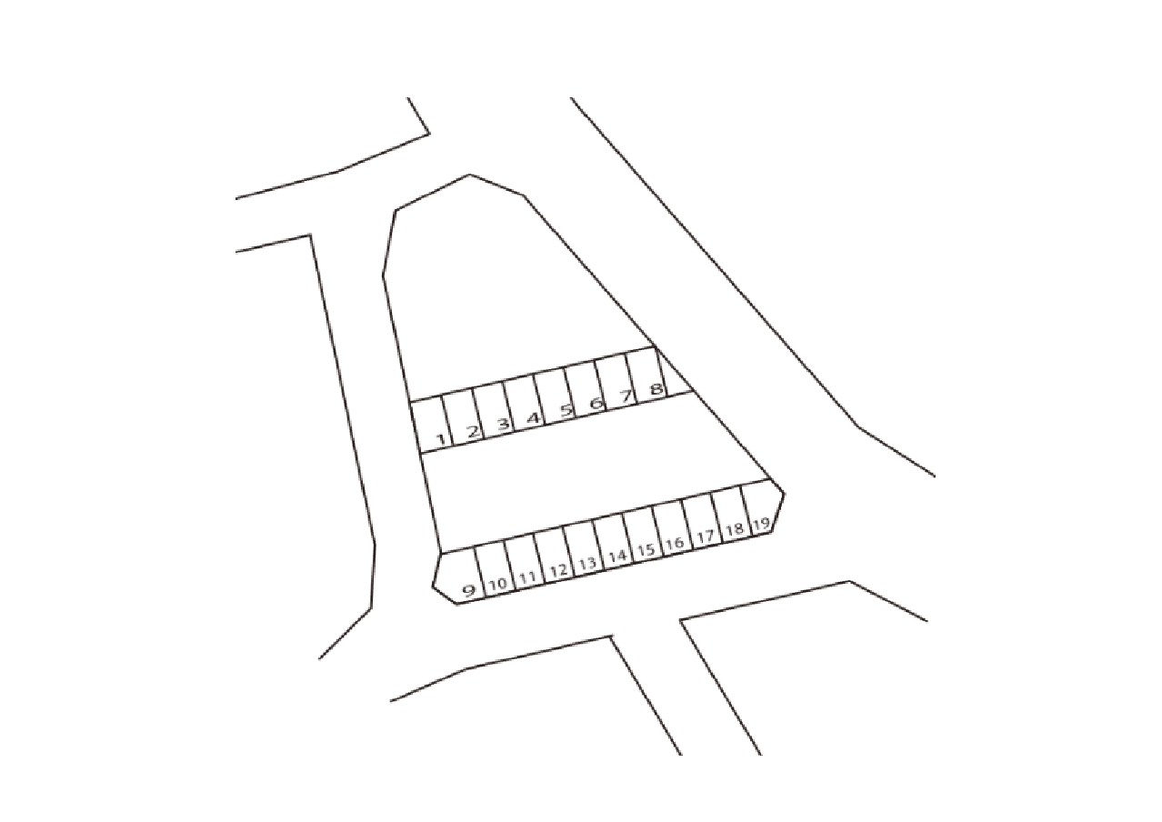 山本駐車場の駐車配置図