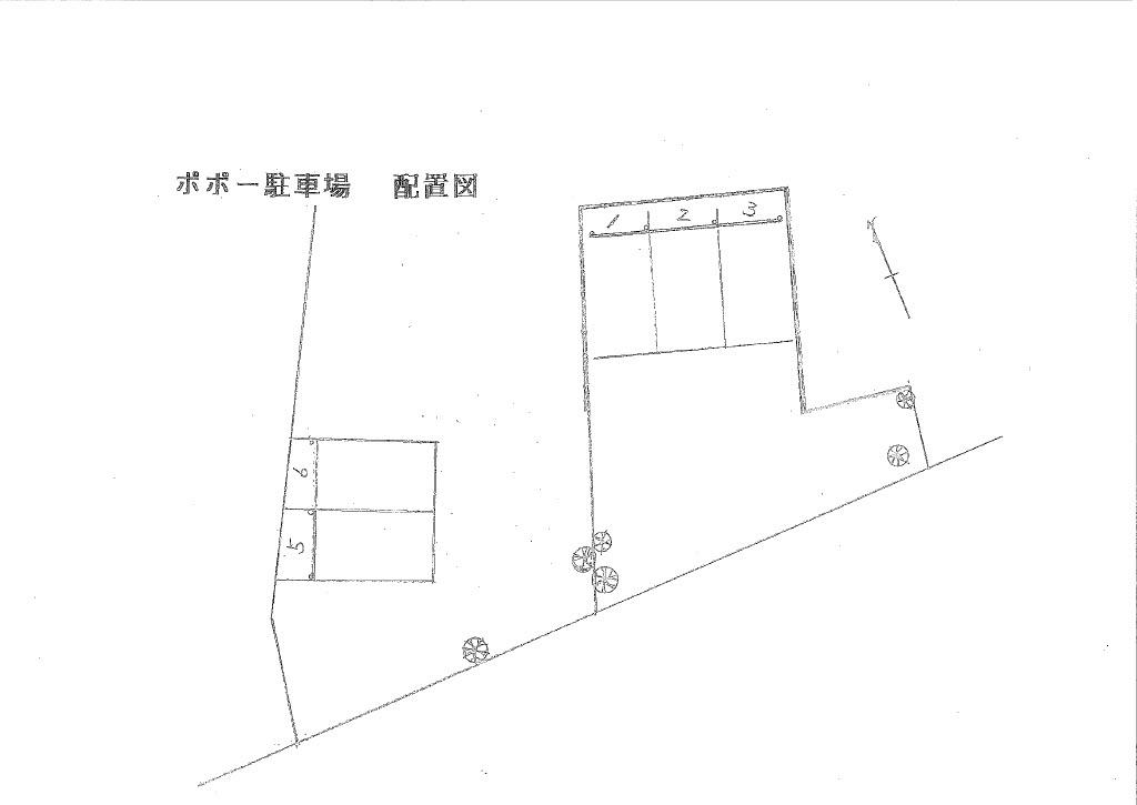 ポポー駐車場の駐車配置図
