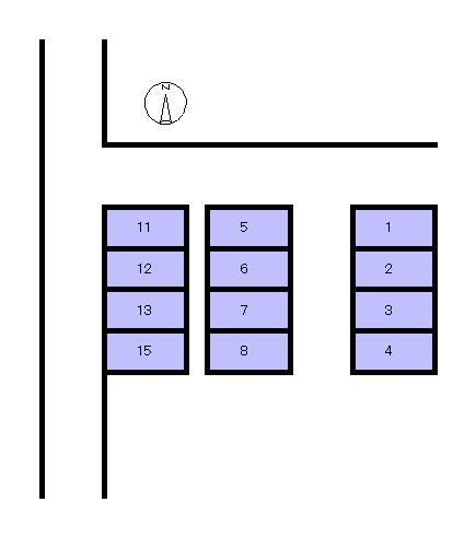 仲田駐車場の駐車配置図