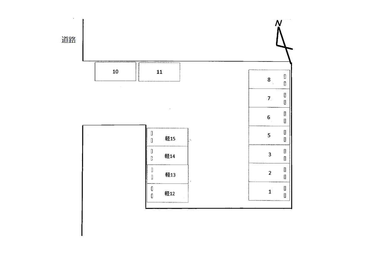 NO.88の駐車配置図