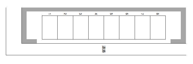 菊地月極駐車場の駐車配置図