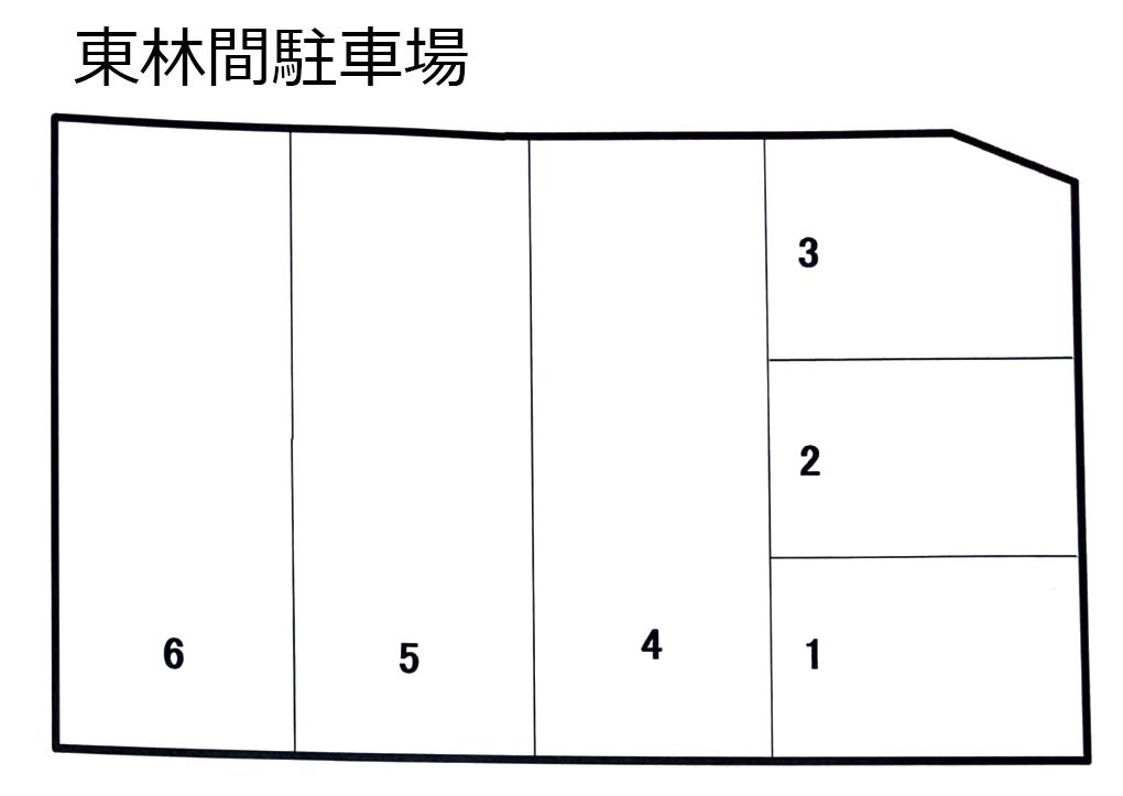 東林間駐車場の駐車配置図