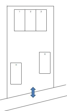 奥野駐車場の駐車配置図