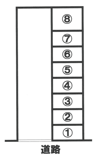 仲屋町上三上駐車場の駐車配置図