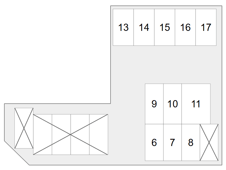 湯里5丁目駐車場の駐車配置図