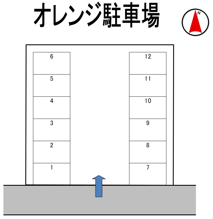 オレンジ駐車場の駐車配置図