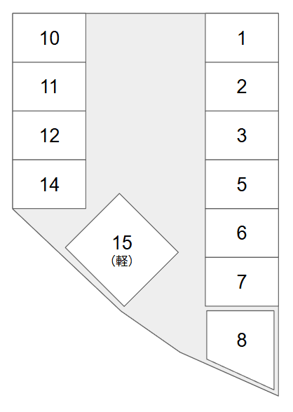 平井1丁目駐車場の駐車配置図