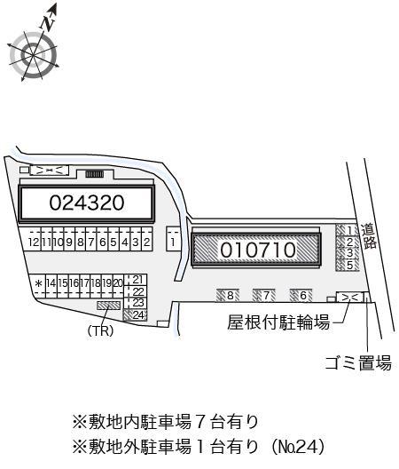 本竜野(10710) 敷地外駐車場の駐車配置図