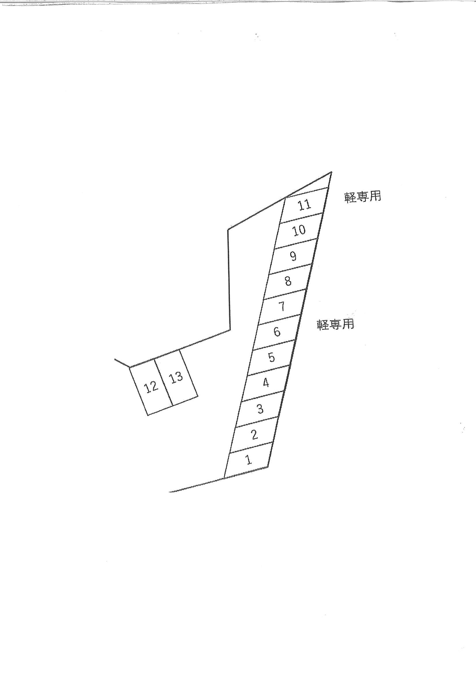 峰林駐車場の駐車配置図