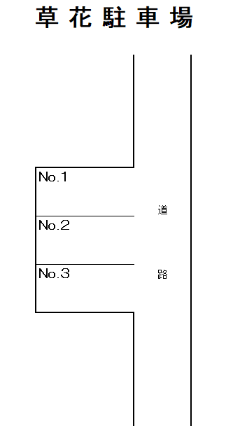 草花駐車場の駐車配置図