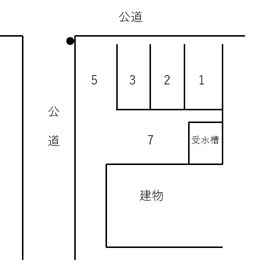 サンハイツ楠駐車場の駐車配置図