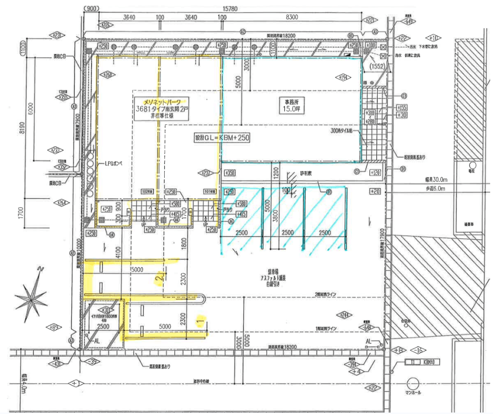Ariettaの駐車配置図