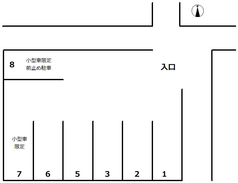 502二女子町駐車場の駐車配置図