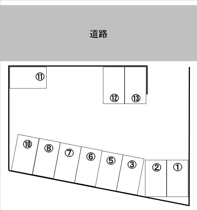割子川2丁目駐車場の駐車配置図