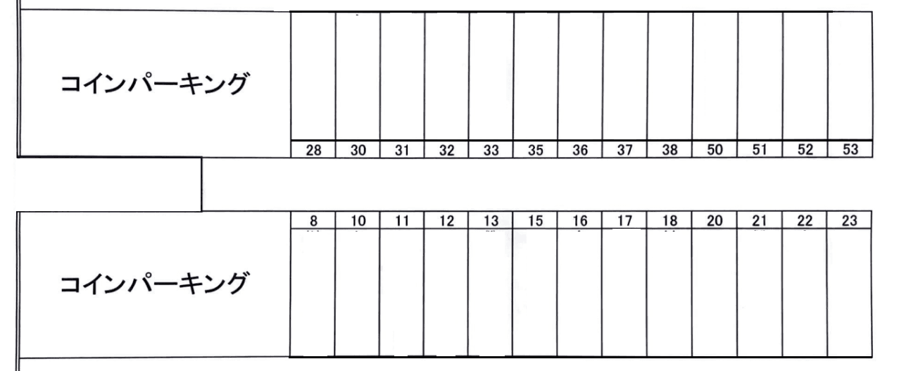会亀モータープールの駐車配置図