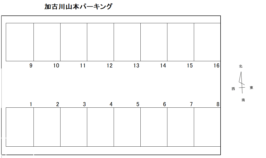 加古川平野月極駐車場の駐車配置図