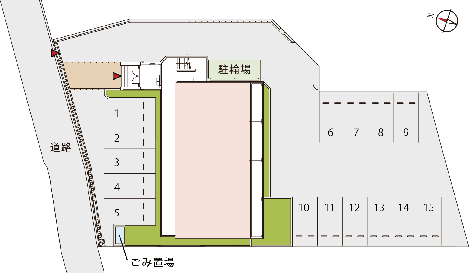 セレッソ十間坂の駐車配置図