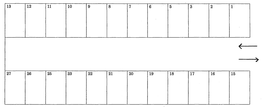 菊屋町ガレージの駐車配置図